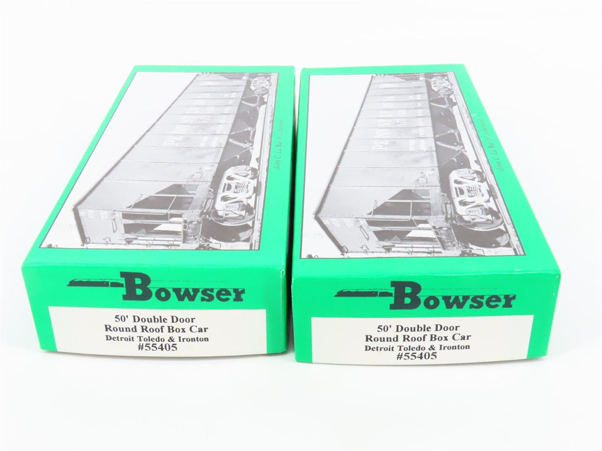 LOT of 2 HO Scale Bowser Kits #55405 DT&amp;I Detroit Toledo &amp; Ironton 50&#39; Box Cars