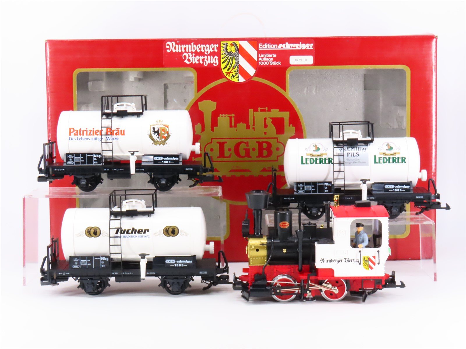 G Scale LGB Schweiger 0229 "Nürnberger Bierzug" 0-4-0 Steam Train Set