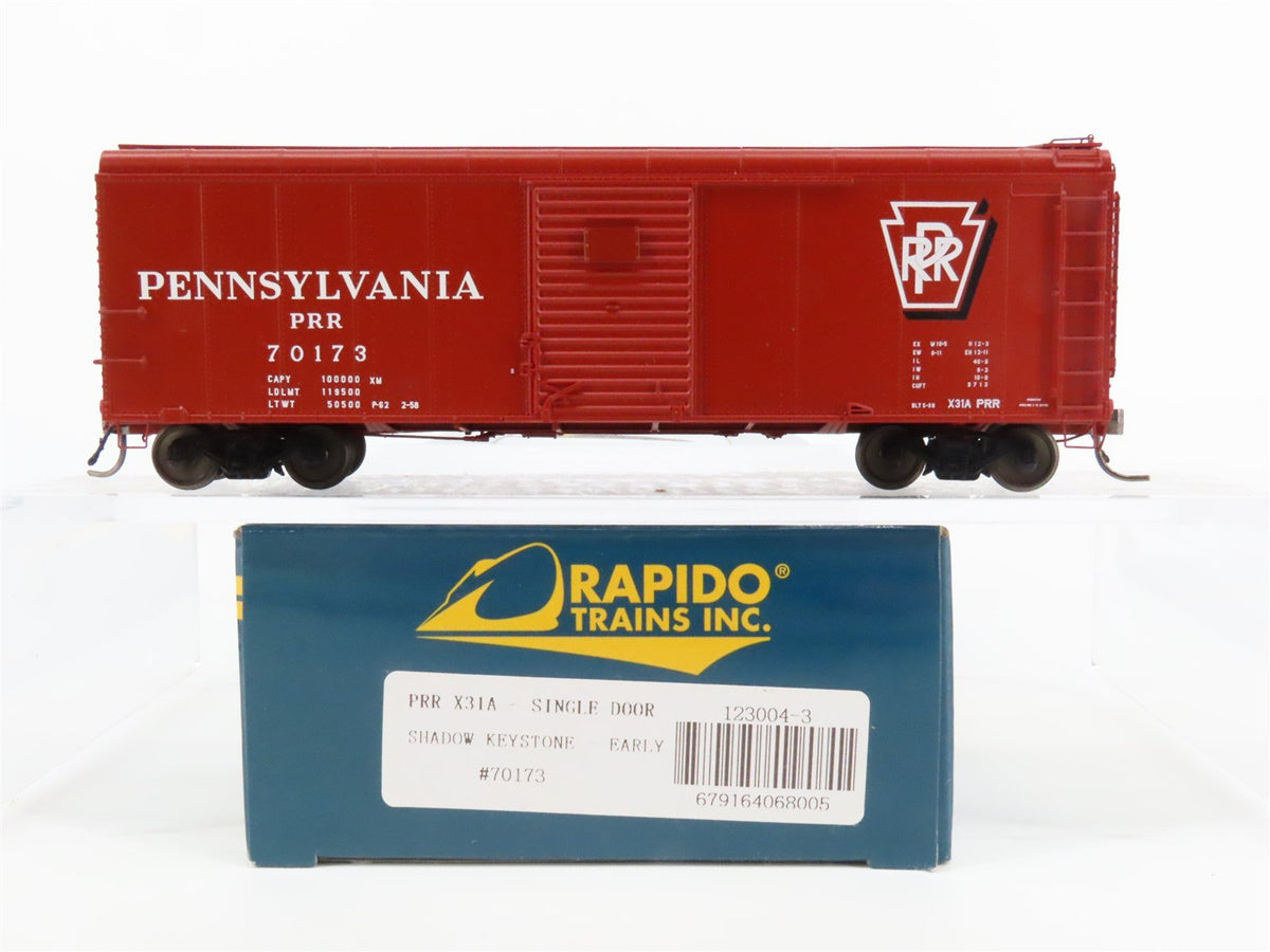 HO Scale Rapido #123004-3 PRR Pennsylvania X31A Single Door Box Car #70173