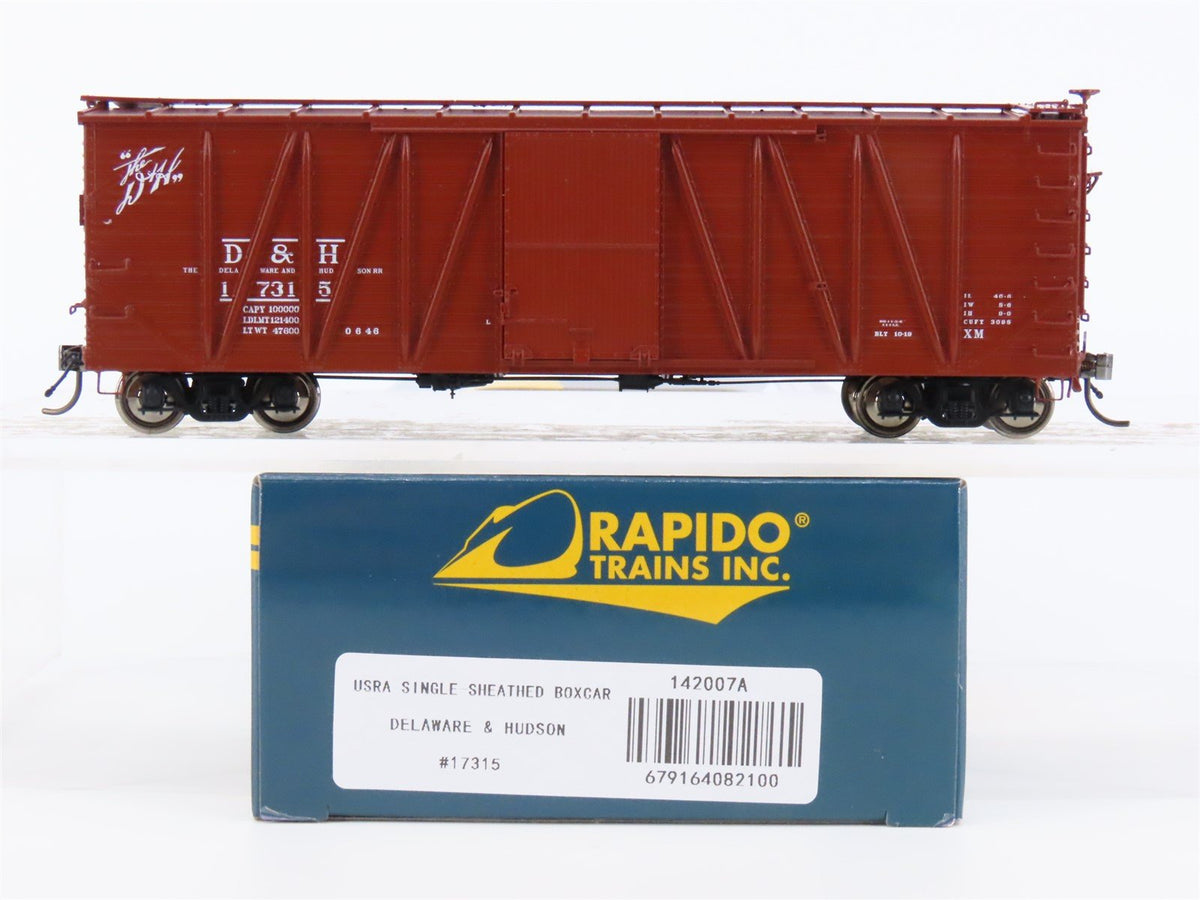 HO Rapido #142007A D&amp;H Delaware &amp; Hudson USRA Single Sheathed Box Car #17315