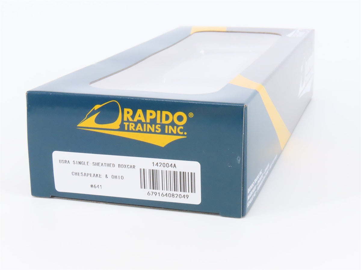 HO Scale Rapido #142004A C&amp;O Chesapeake &amp; Ohio USRA Single Sheathed Box Car #641