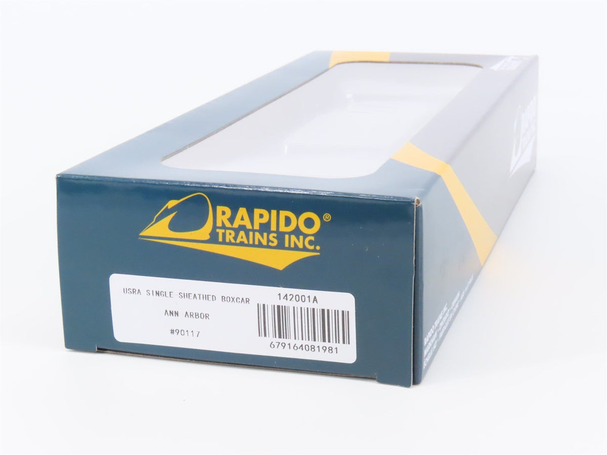 HO Scale Rapido #142001A AA Ann Arbor USRA Single Sheathed Box Car #90117