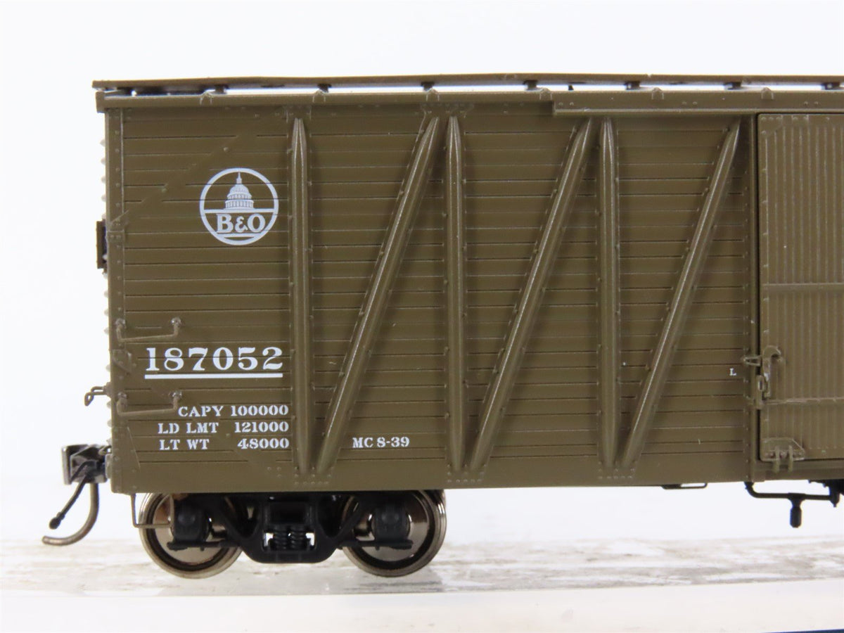 HO Rapido #142002A B&amp;O Baltimore &amp; Ohio USRA Single Sheathed Box Car #187052