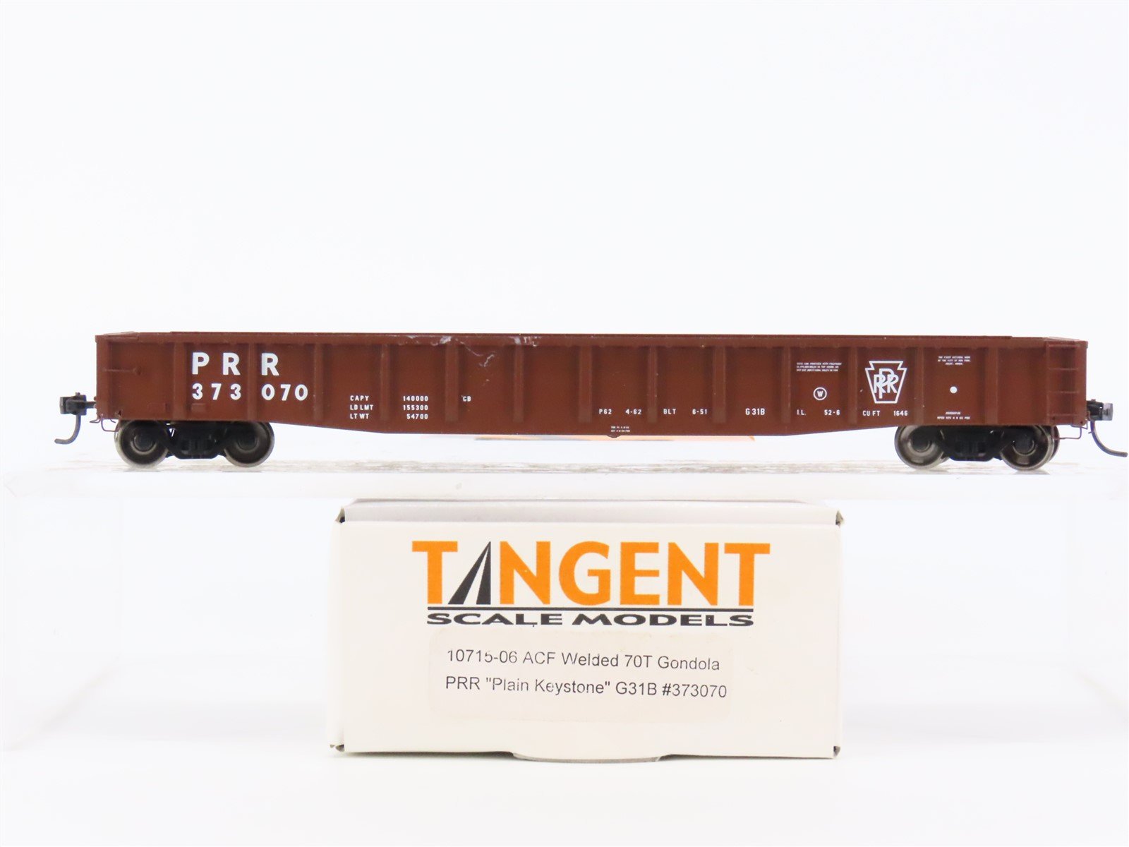 HO Scale Tangent #10715-06 PRR Pennsylvania ACF Welded 70T Gondola #373070