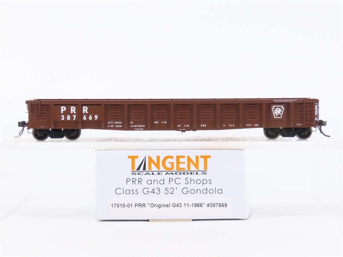 HO Tangent #17010-01 PRR &amp; PC Shops Pennsylvania Class G43 52&#39; Gondola #387669