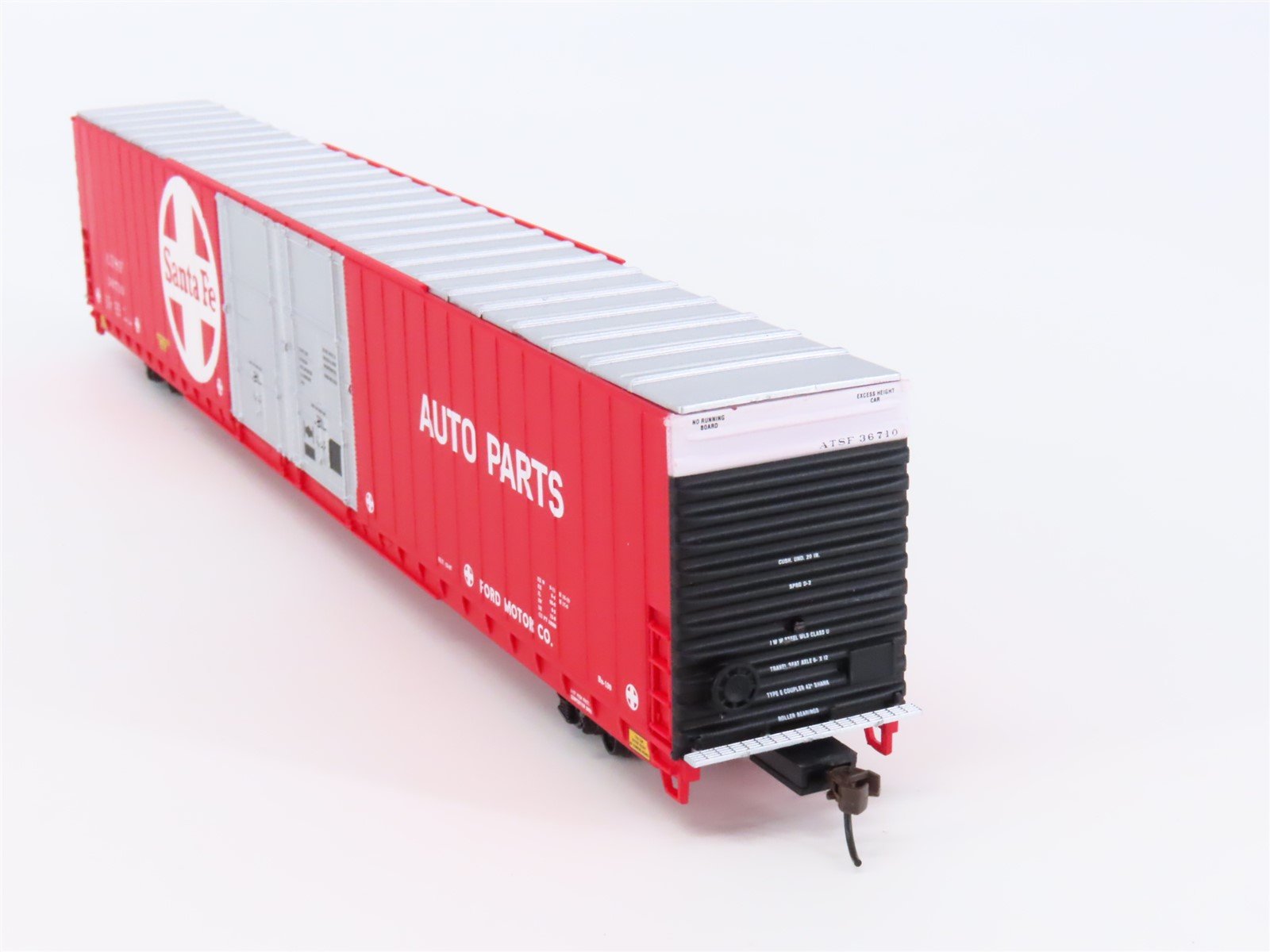 HO Walthers #932-3505 ATSF Santa Fe 86' Hi-Cube 4-Door Auto Parts Box Car #36710