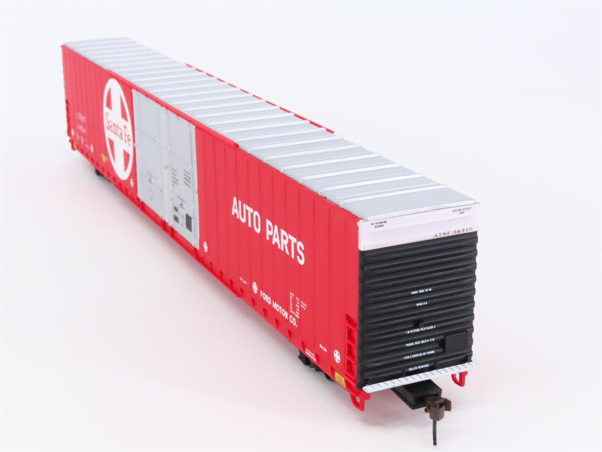 HO Walthers #932-3505 ATSF Santa Fe 86&#39; Hi-Cube 4-Door Auto Parts Box Car #36710