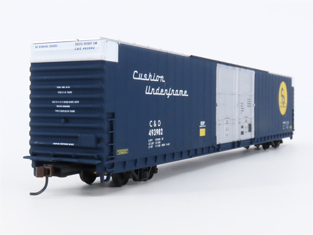 HO Walthers 932-3504 C&amp;O Chesapeake &amp; Ohio &quot;Progress&quot; 86&#39; Hi-Cube Box Car 493982