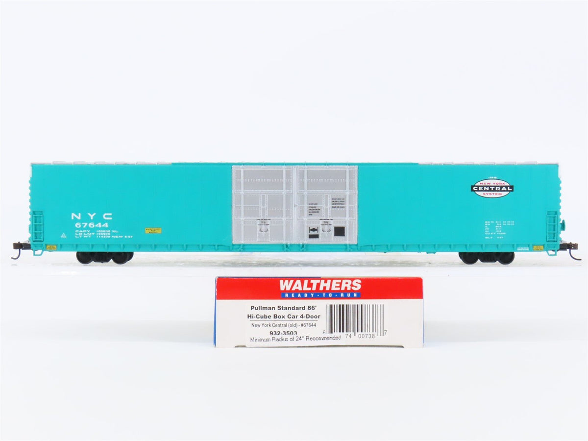 HO Scale Walthers #932-3503 NYC New York Central 86&#39; Hi-Cube Box Car #67644