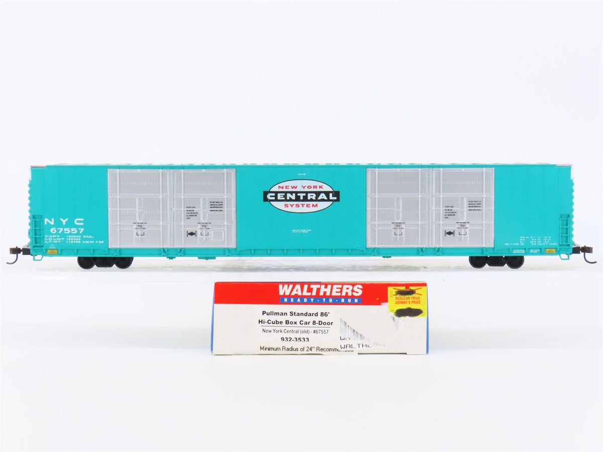 HO Scale Walthers #932-3533 NYC New York Central 86&#39; Hi-Cube Box Car #67557