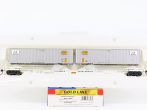 HO Walthers Gold #932-40851 NYC New York Central Flat Car #504154 w/ Trailers