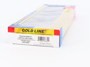 HO Walthers Gold Line 932-41060 PRR/MDT NYC Mark IV Flat Car #9663 w/ Trailers