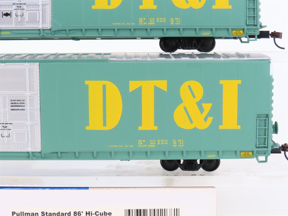 HO Walthers #932-23516 DT&amp;I Detroit Toledo &amp; Ironton 86&#39; Hi-Cube Box Car 2-Pack