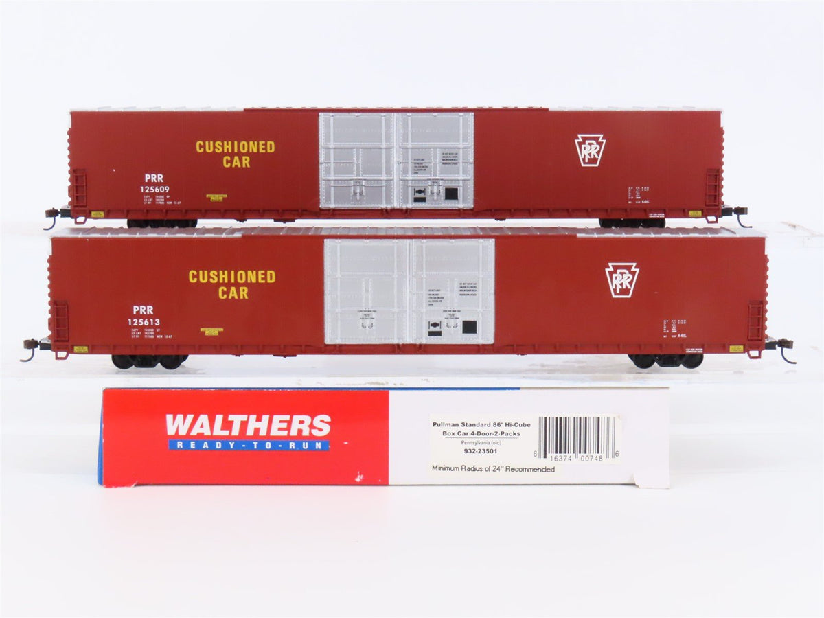 HO Scale Walthers #932-23501 PRR Pennsylvania 86&#39; Hi-Cube Box Car 2-Pack