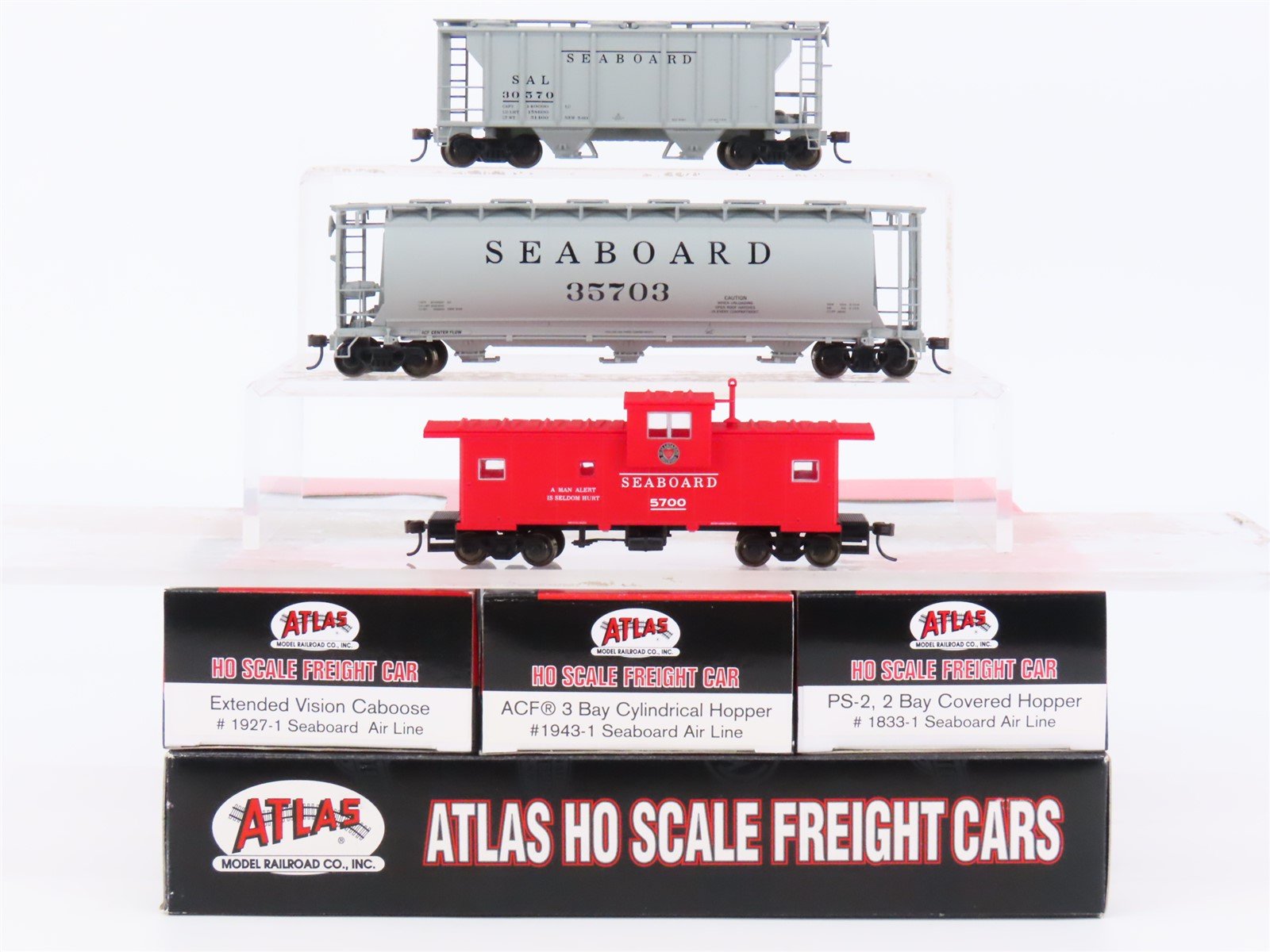 HO Atlas #1143 America's Historic Railroads SAL Seaboard Freight Cars 3-Pack