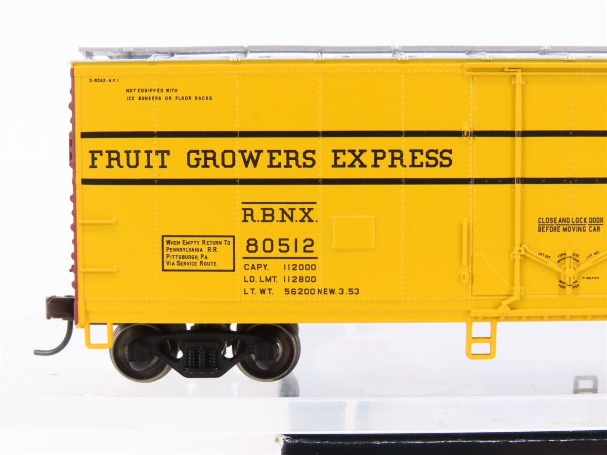 HO Scale Atlas Trainman 20001621 RBNX Fruit Growers Express 40&#39; Box Car #80512