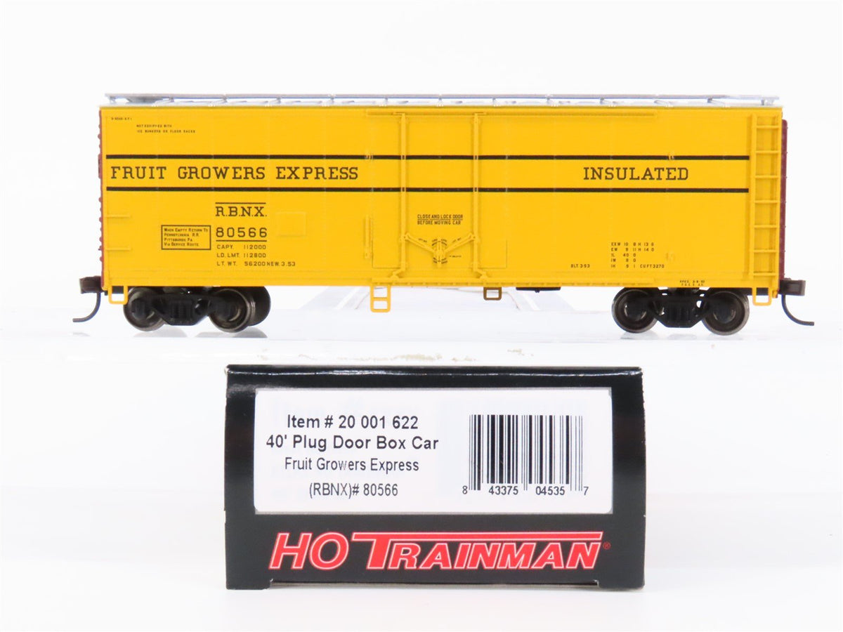 HO Scale Atlas Trainman 20001622 RBNX Fruit Growers Express 40&#39; Box Car #80566