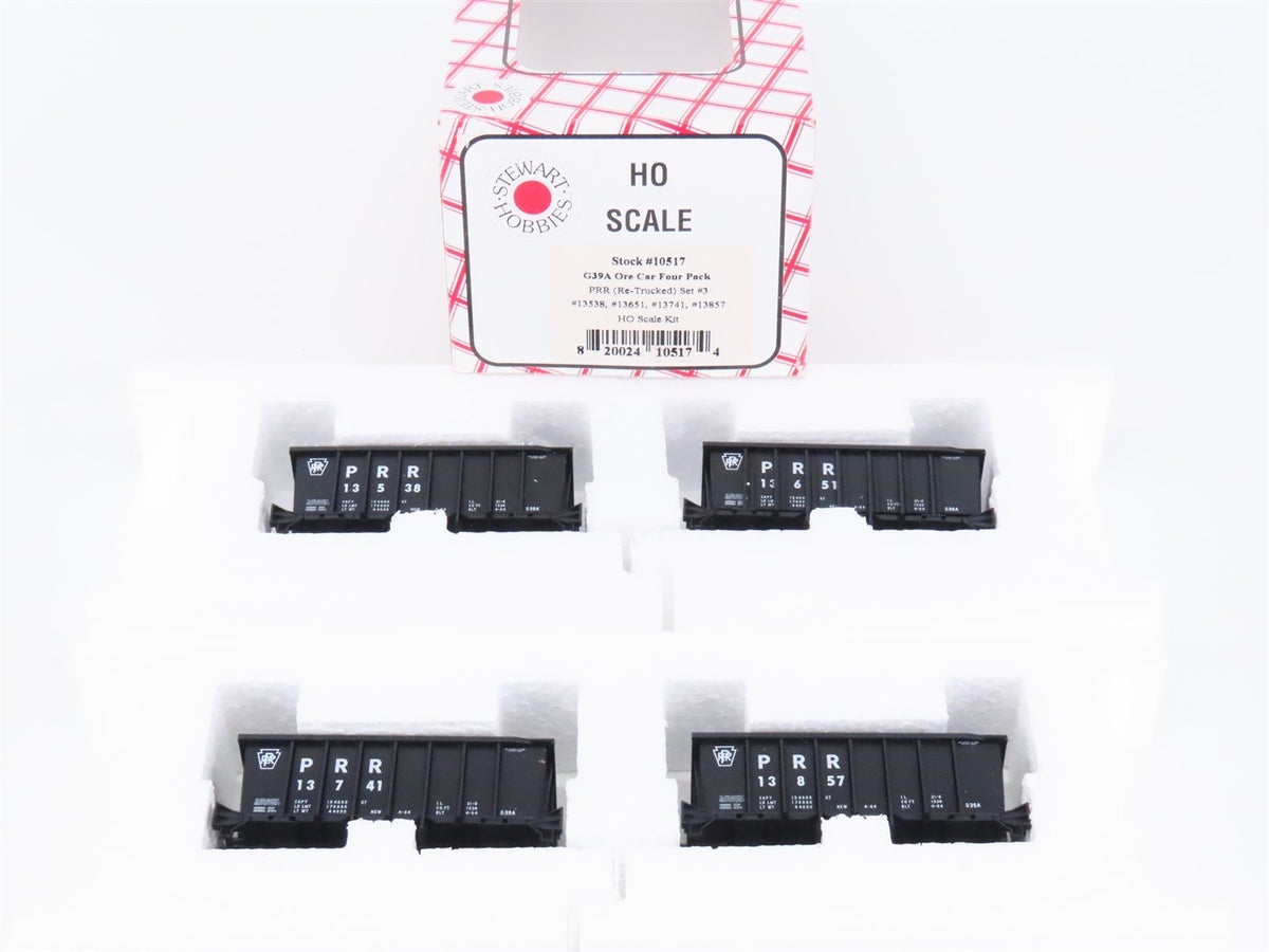 HO Scale Stewart Kit #10517 PRR Pennsylvania Railroad Ore Car 4-Pack