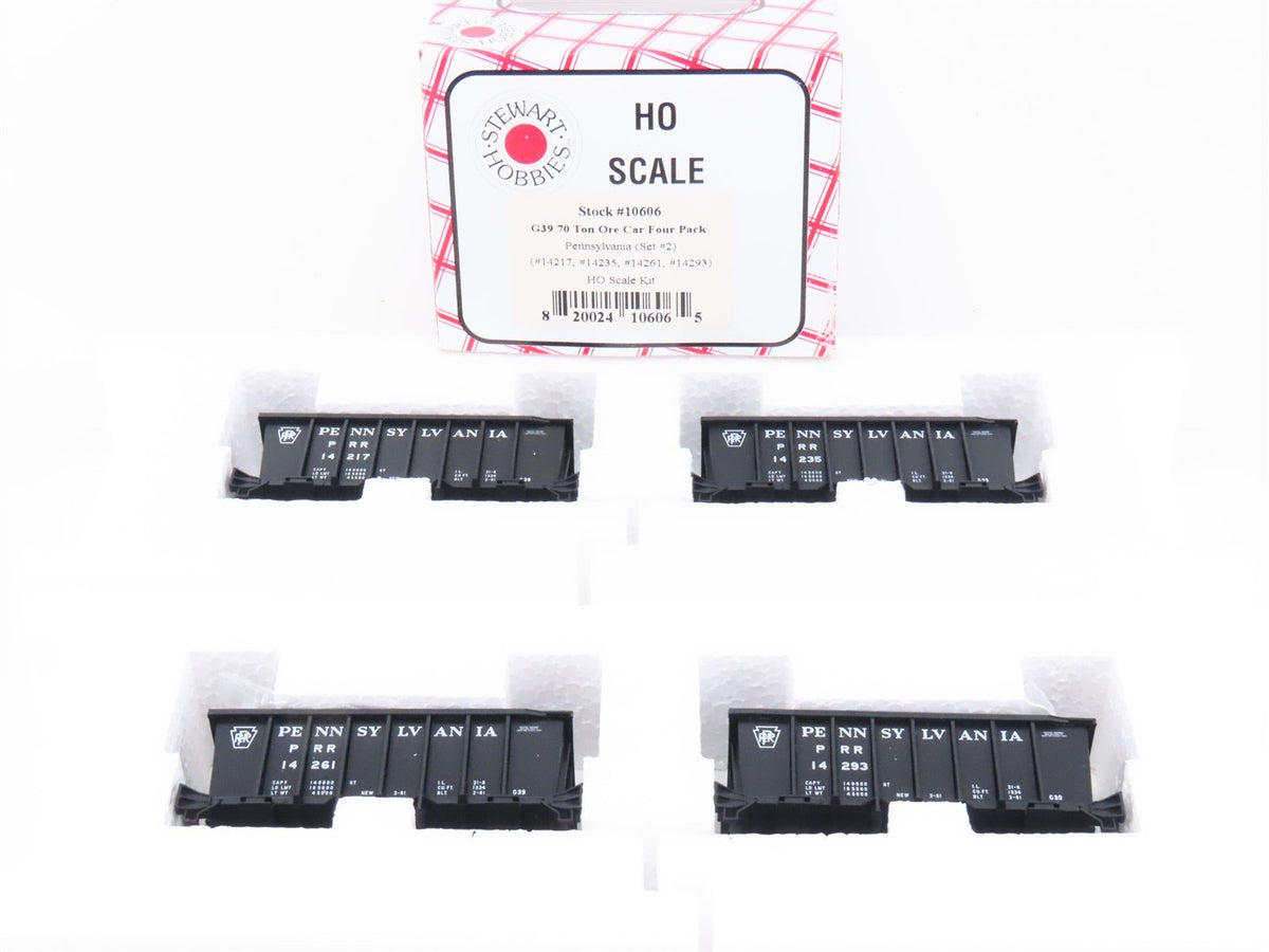 HO Scale Stewart Kit #10606 PRR Pennsylvania Railroad Ore Car 4-Pack