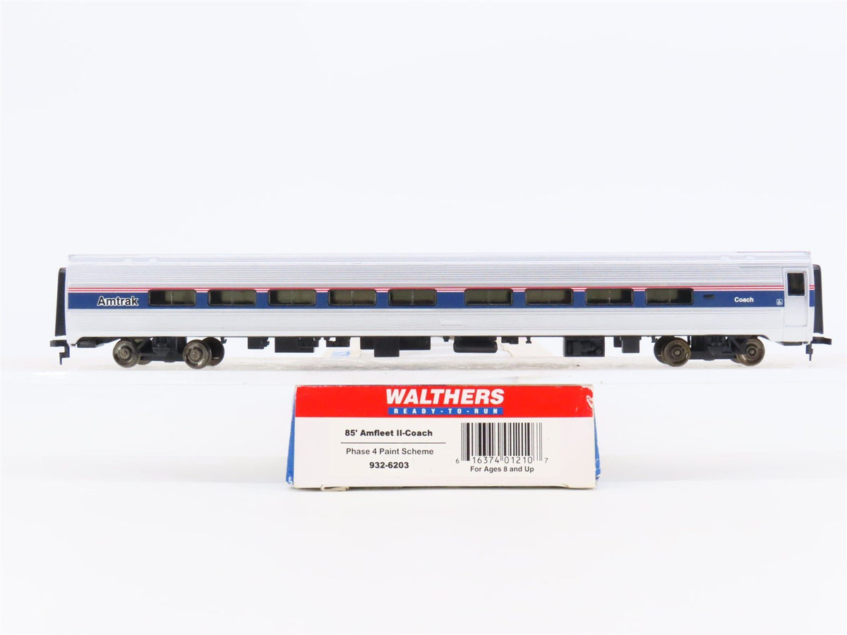 HO Scale Walthers 932-6203 AMTK Amtrak 85&#39; Amfleet II Coach Passenger Car