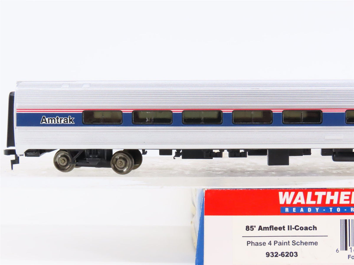 HO Scale Walthers 932-6203 AMTK Amtrak 85&#39; Amfleet II Coach Passenger Car