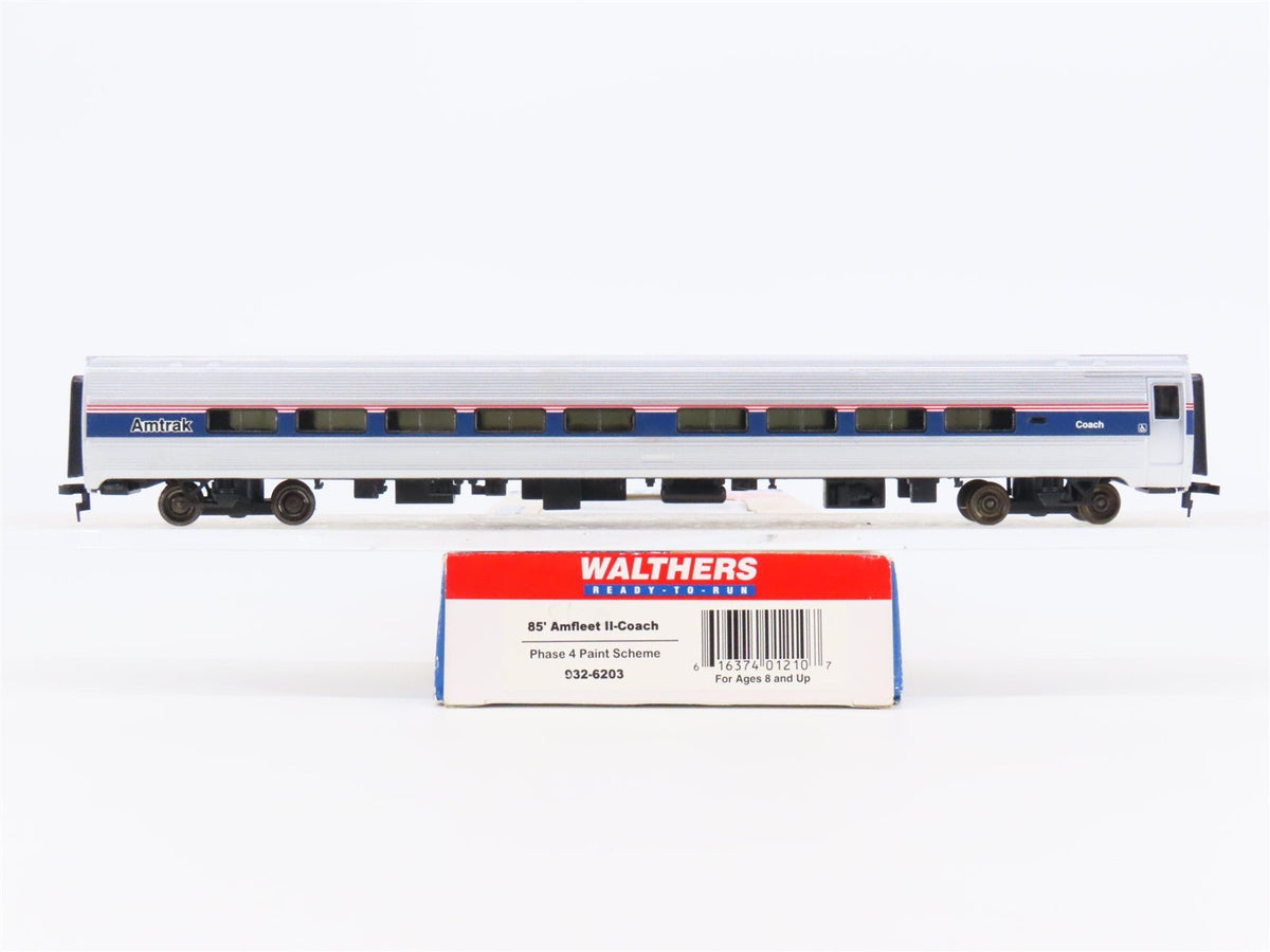 HO Scale Walthers 932-6203 AMTK Amtrak 85&#39; Amfleet II Coach Passenger Car