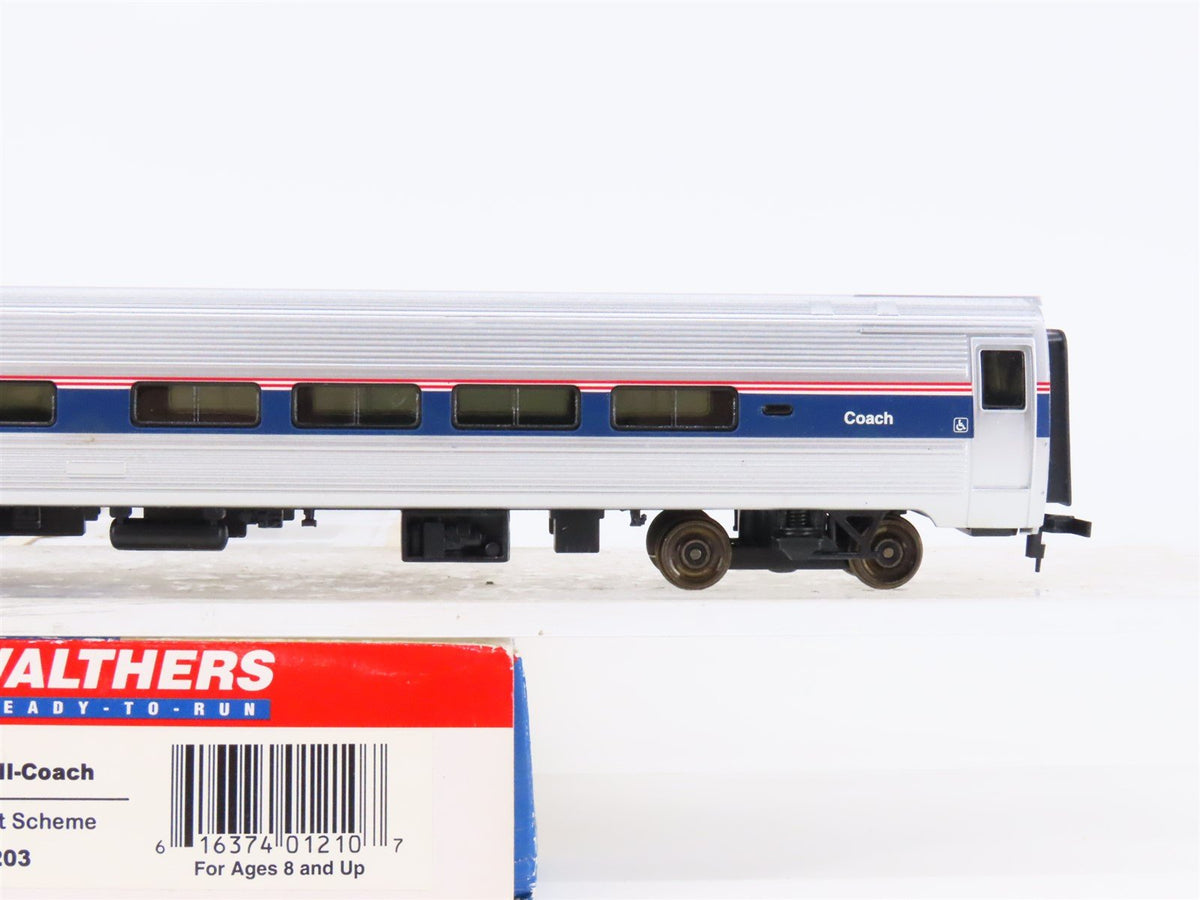 HO Scale Walthers 932-6203 AMTK Amtrak 85&#39; Amfleet II Coach Passenger Car