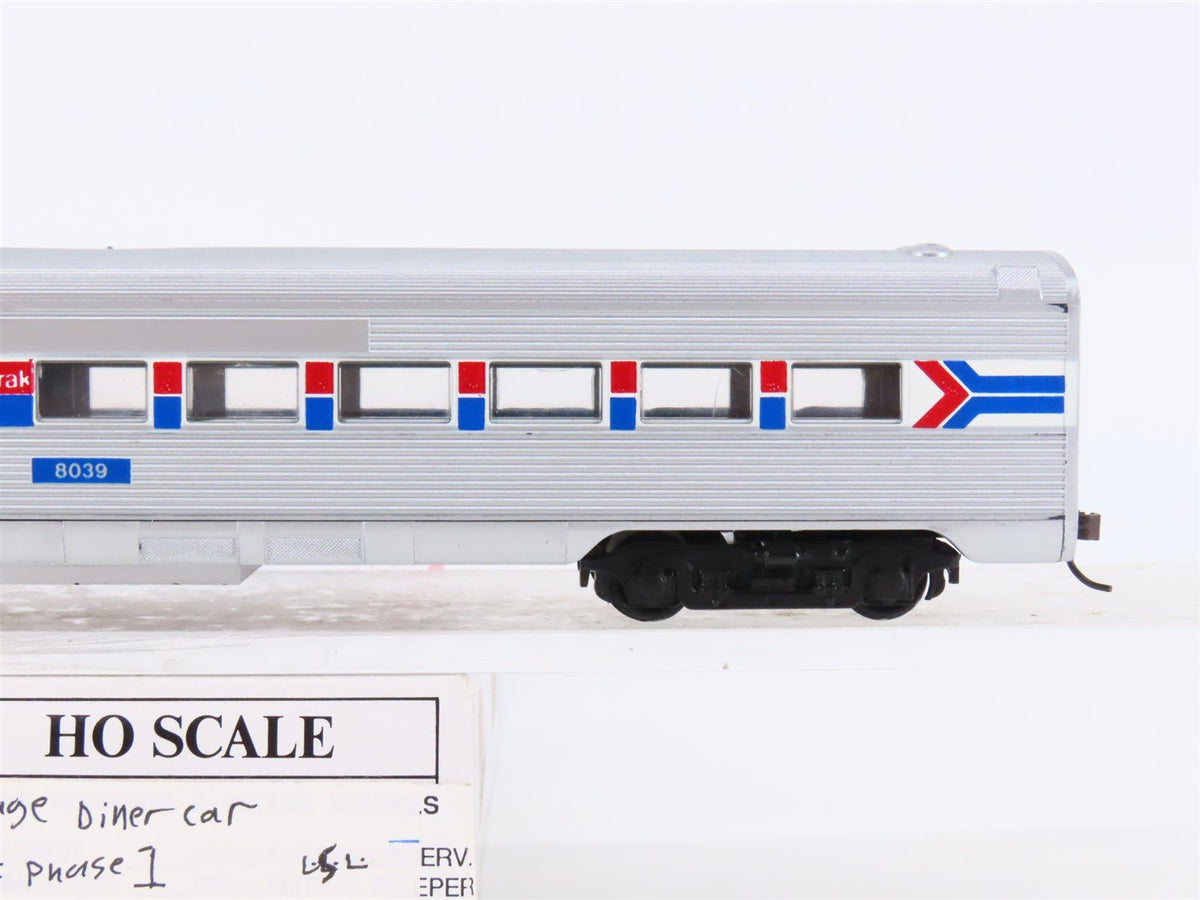 HO Scale Model Power #8802 Amtrak Heritage Phase I Diner Passenger Car #8039