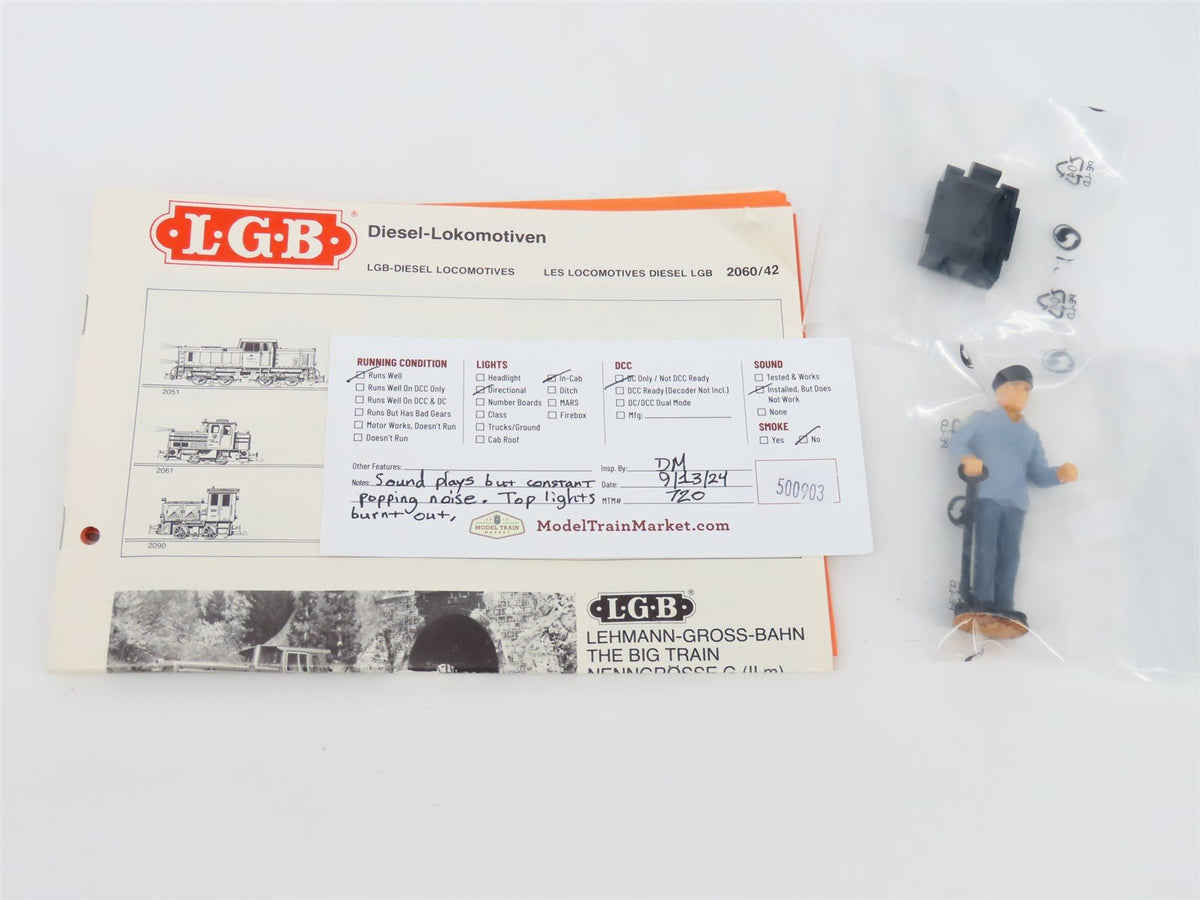 G Scale LGB 2051S DB German BR 251 Diesel Locomotive #902-3 w/ Sound