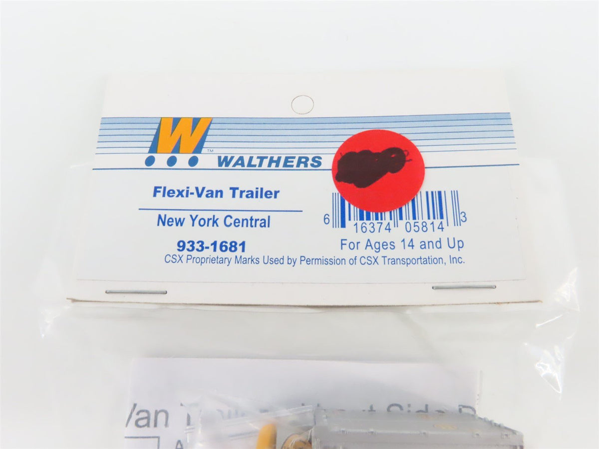 LOT of 3 HO Walthers Kits #933-1681 NYC New York Central Flexi-Van Trailers