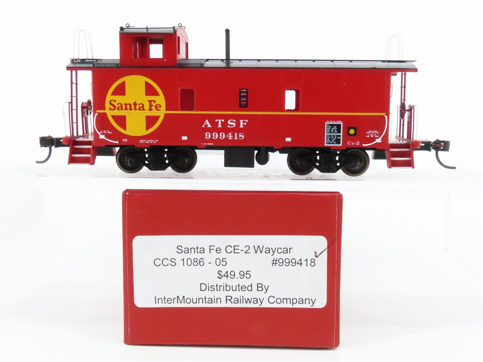 HO Scale Centralia Car Shops CCS1086-05 ATSF Santa Fe Railroad Caboose #999418