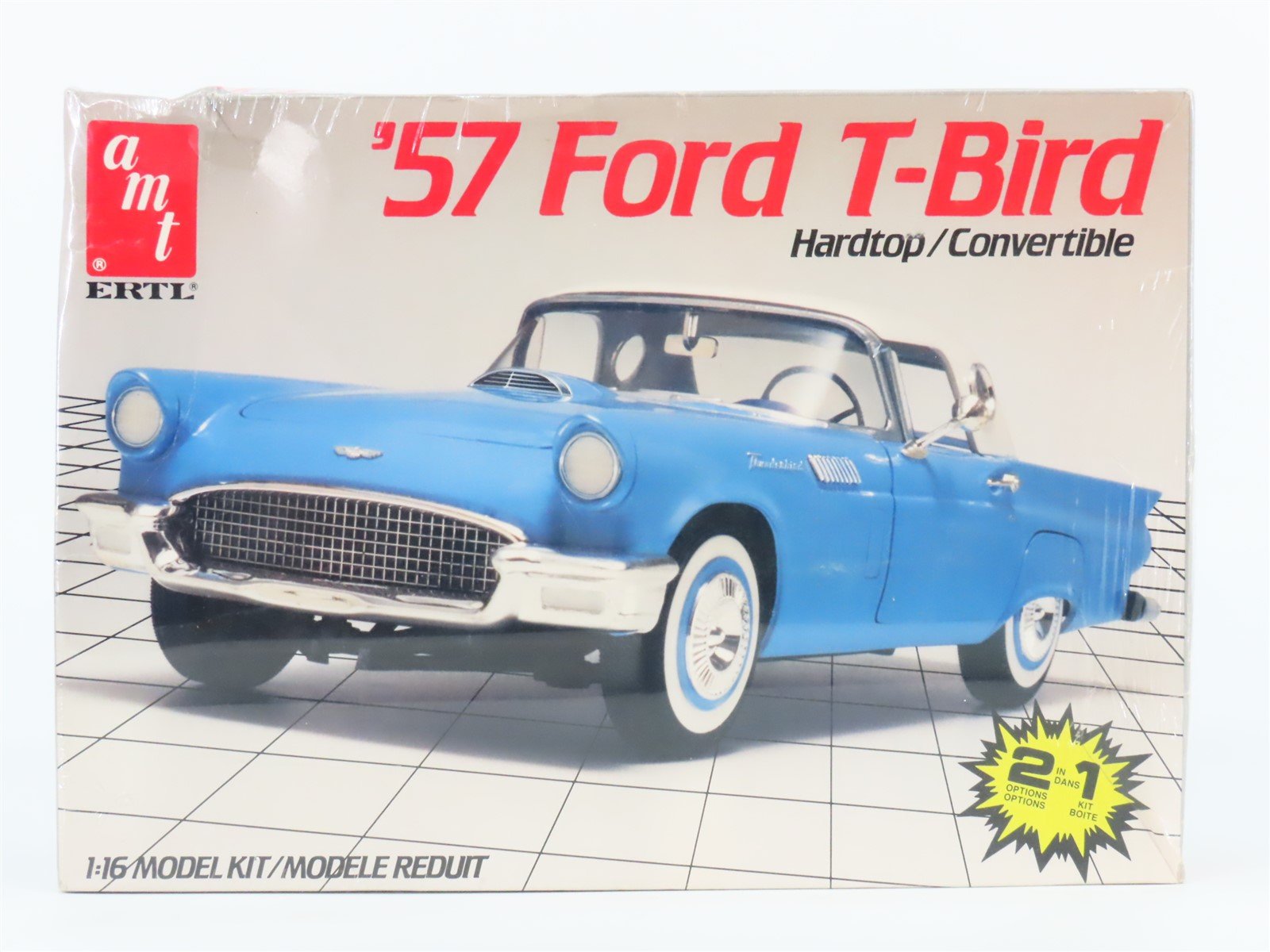 1/16 Scale AMT Ertl Kit #6721 1957 Ford T-Bird Hardtop/Convertible Car - Sealed