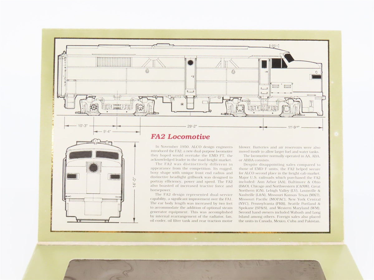 HO Scale Proto 20000 8392 Undecorated Black FA2 Diesel Locomotive BAD GEARS