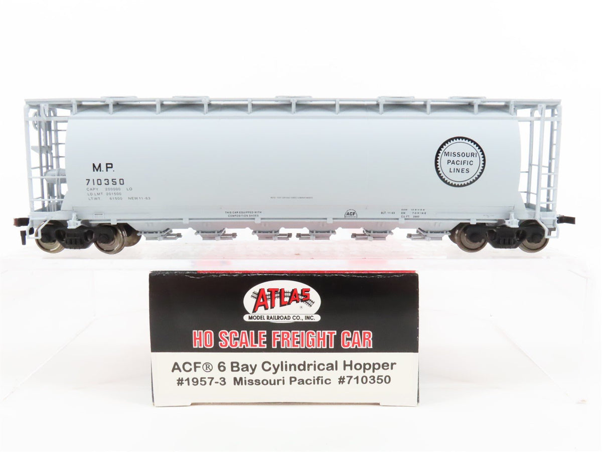 HO Scale Atlas #1957-3 MP Missouri Pacific ACF 6-Bay Cylindrical Hopper #710350