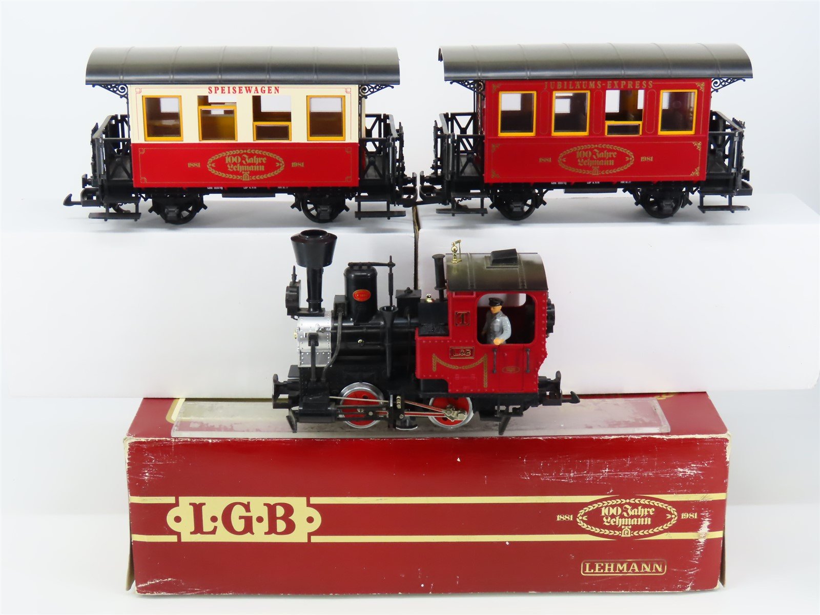 G Scale LGB "Lehmann 100th Anniversary" 0-4-0 Steam Passenger Train Starter Set