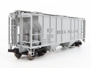 LOT of 2 HO Scale Atlas RI Rock Island 2-Bay Covered Hoppers #7200 & #7394