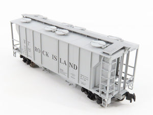 LOT of 2 HO Scale Atlas RI Rock Island 2-Bay Covered Hoppers #7200 & #7394