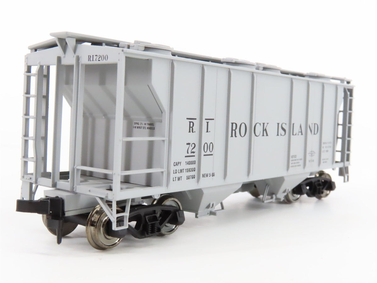 LOT of 2 HO Scale Atlas RI Rock Island 2-Bay Covered Hoppers #7200 &amp; #7394