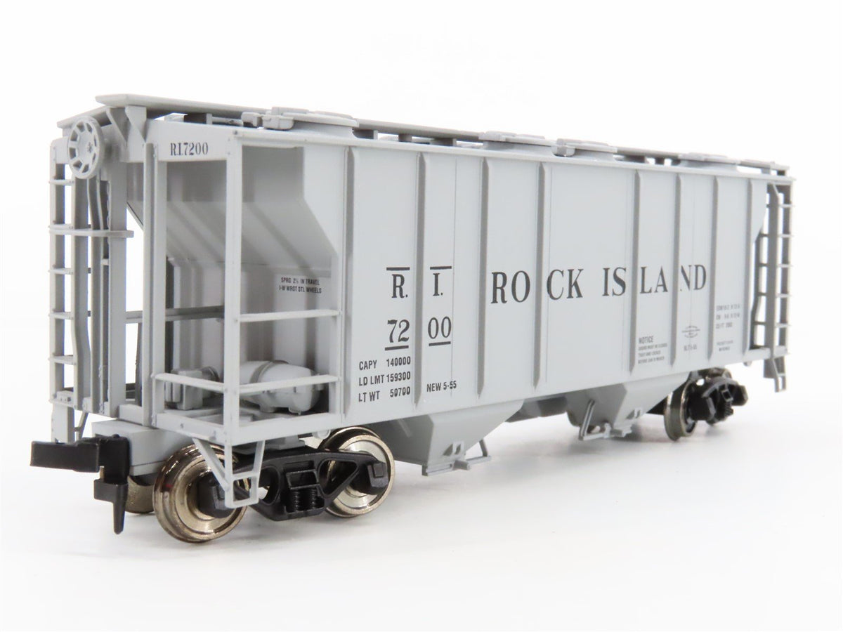 LOT of 2 HO Scale Atlas RI Rock Island 2-Bay Covered Hoppers #7200 &amp; #7394