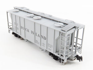 LOT of 2 HO Scale Atlas RI Rock Island 2-Bay Covered Hoppers #7200 & #7394