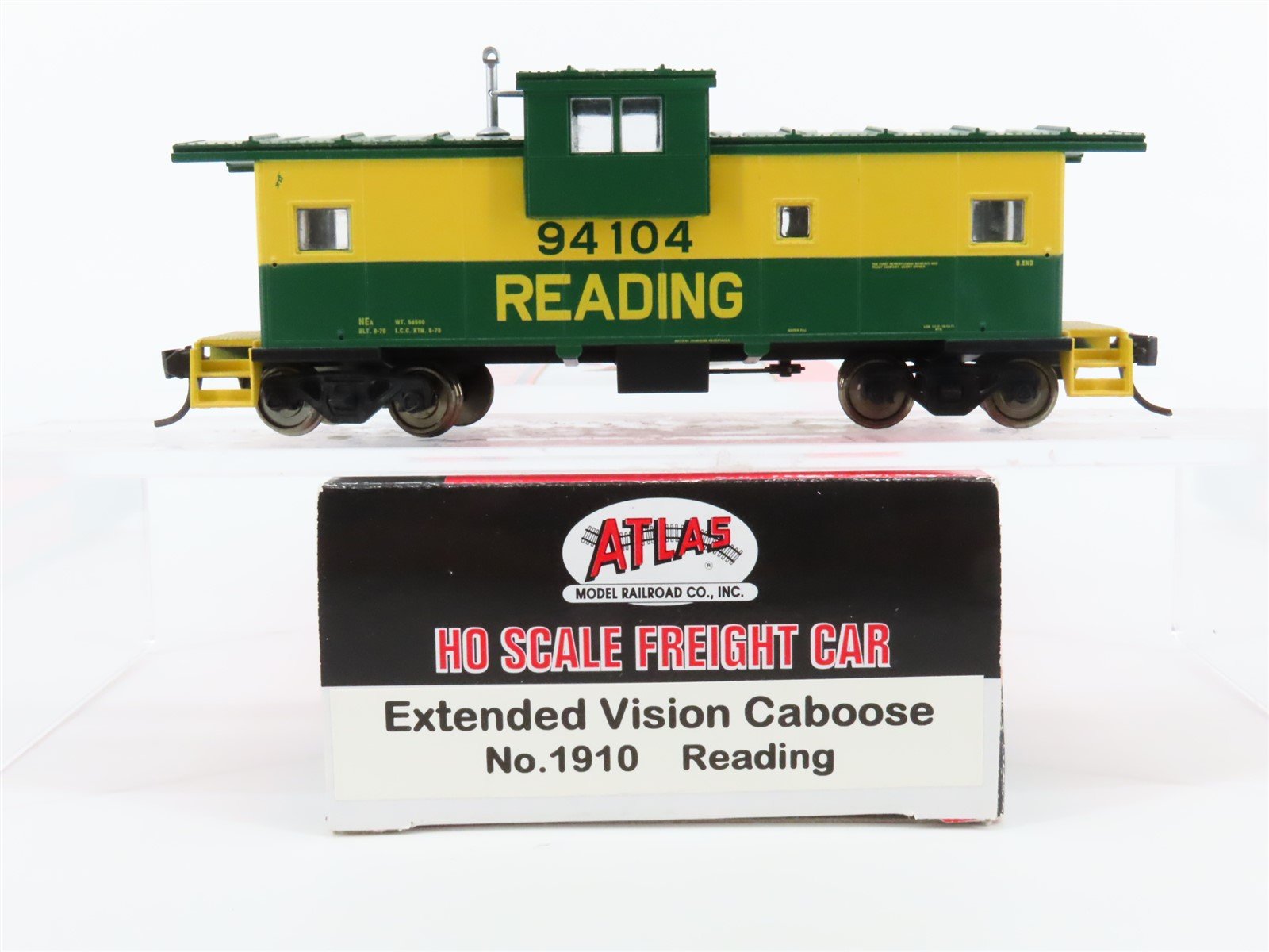 HO Scale Atlas #1910 RDG Reading Railroad Extended Vision Caboose #94104