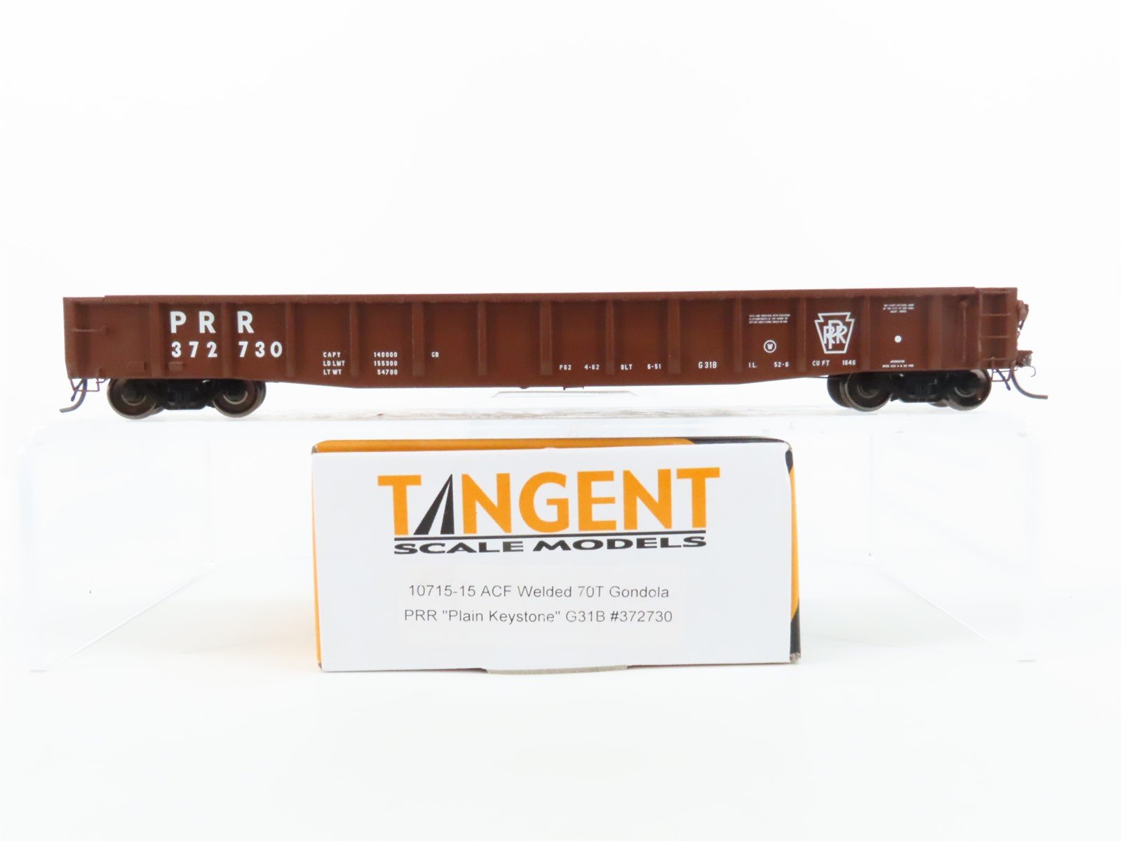 HO Scale Tangent #10715-15 PRR Pennsylvania ACF Welded 70T Gondola #372730