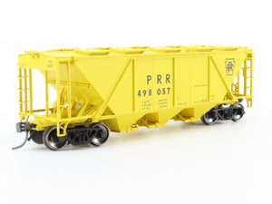 HO Bowser Executive Line #40735 PRR MOW Yellow 3-Bay Covered Hopper #498057