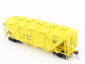 HO Bowser Executive Line #40735 PRR MOW Yellow 3-Bay Covered Hopper #498057