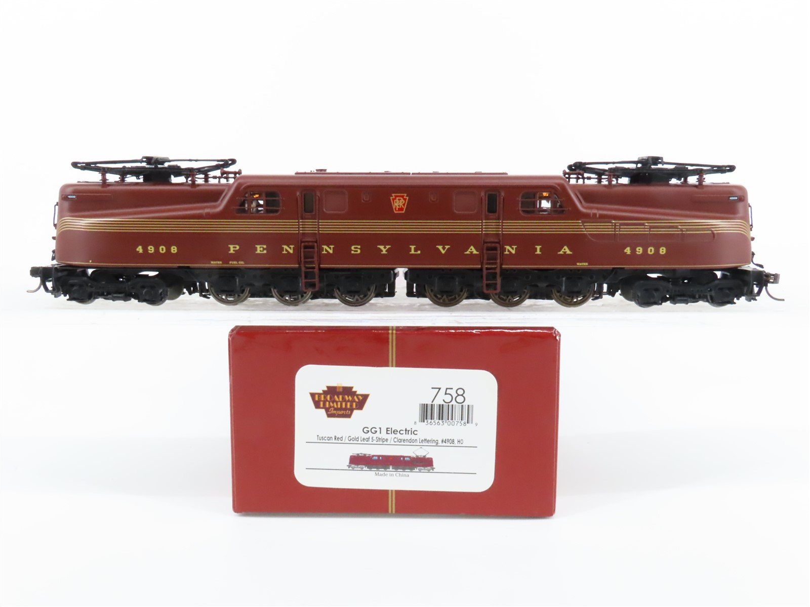 HO Broadway Limited BLI 758 PRR Pennsylvania GG-1 Electric #4908 w/ DCC & Sound