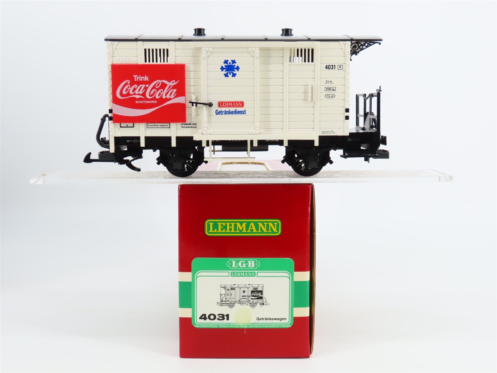 G Scale LGB 4031 Coca-Cola Box Car #4031