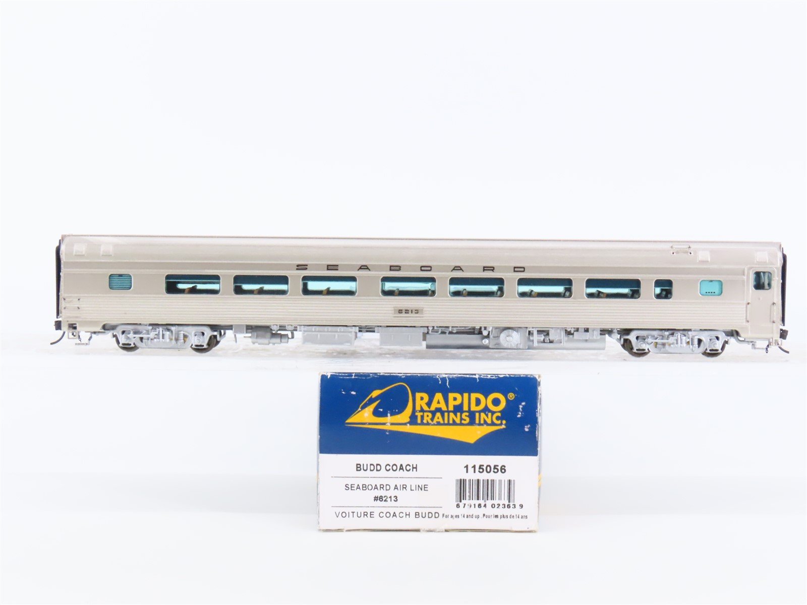 HO Scale Rapido 115056 SAL Seaboard Air Line Budd Coach Passenger Car #6213