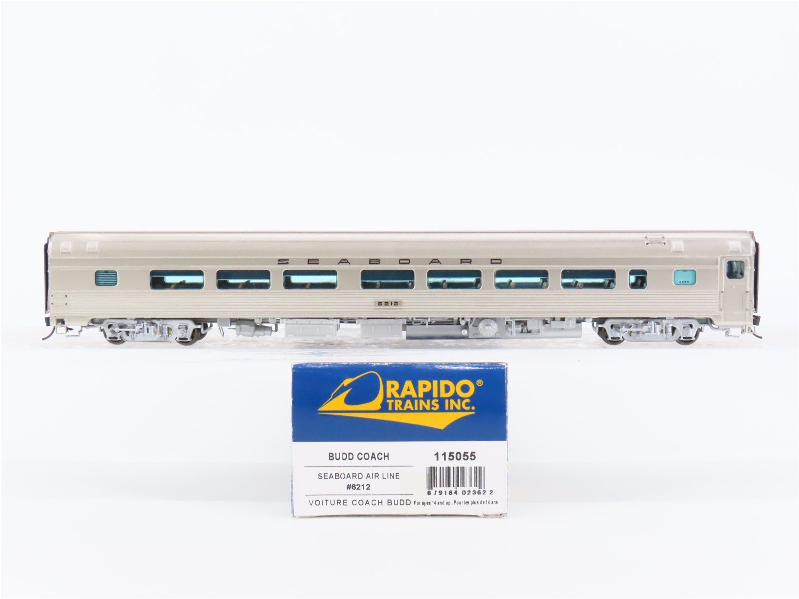 HO Scale Rapido 115055 SAL Seaboard Air Line Budd Coach Passenger Car #6212