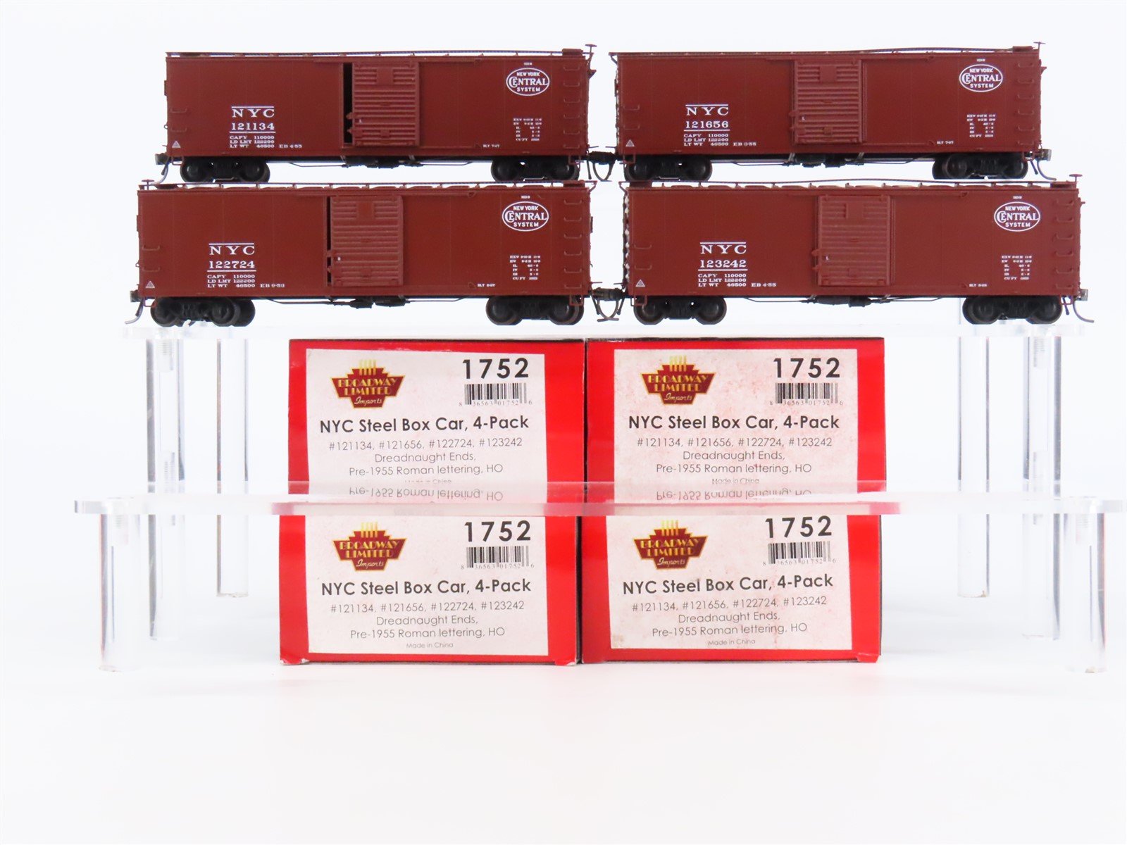 HO Scale Broadway Limited BLI 1752 NYC New York Central Steel Box Car 4-Pack