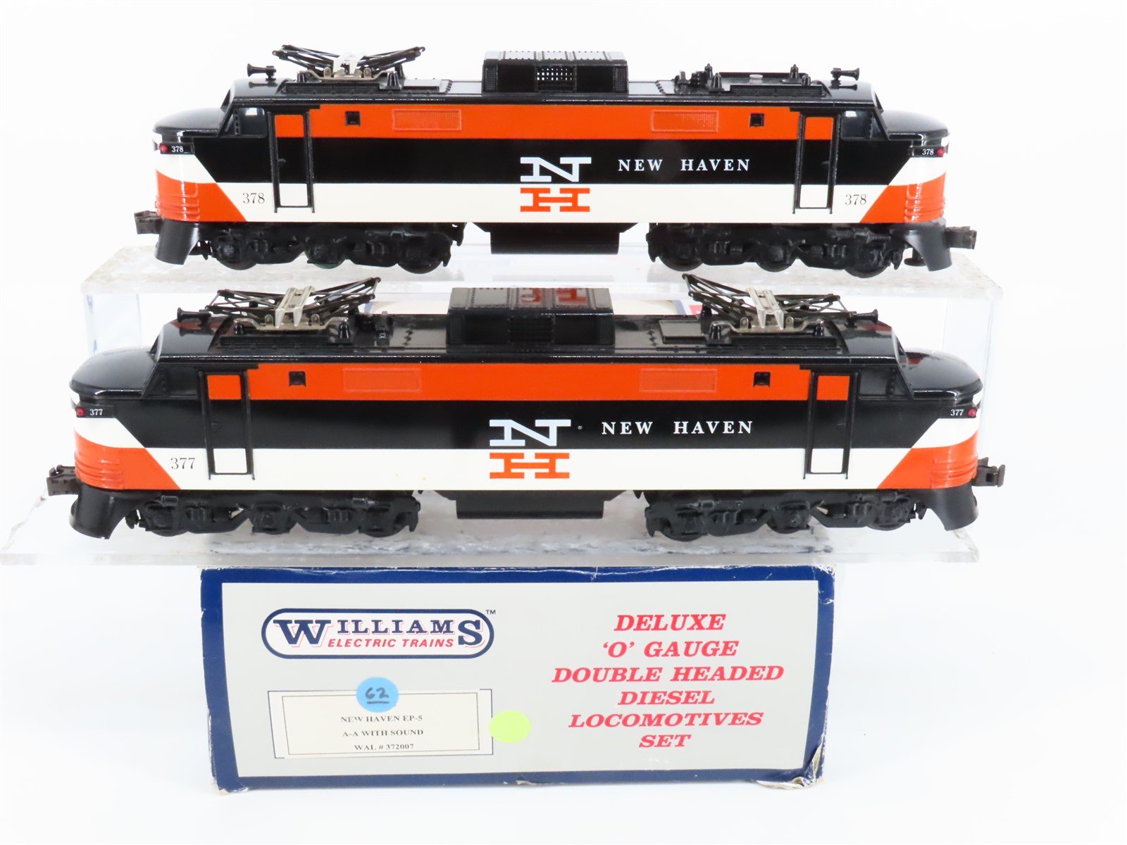 O Gauge 3-Rail Williams 372007 NH New Haven EP5 A/A Electric Locomotive Set